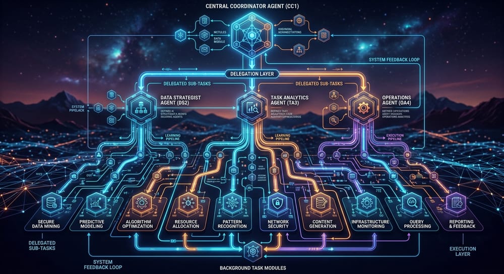 AI Multi-Agent Swarm Operations Agent Architecture Diagram